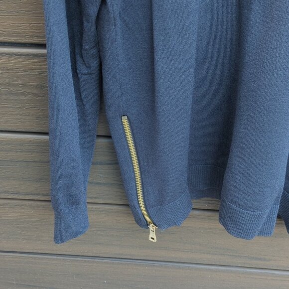 Balmain Charcoal Knit Wear Sweater with Zipper Accent - Size M Like New - Picture 4 of 9